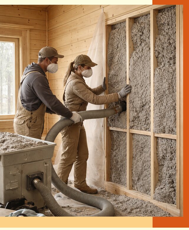 Утепление дачного дома эковатой в Белове от 1575 руб./м2 — комплексно, ТепломастерБлв