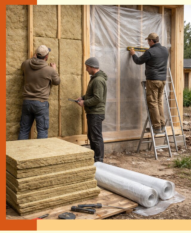 Утепление каркасного дома в Белове под ключ с гарантией качества