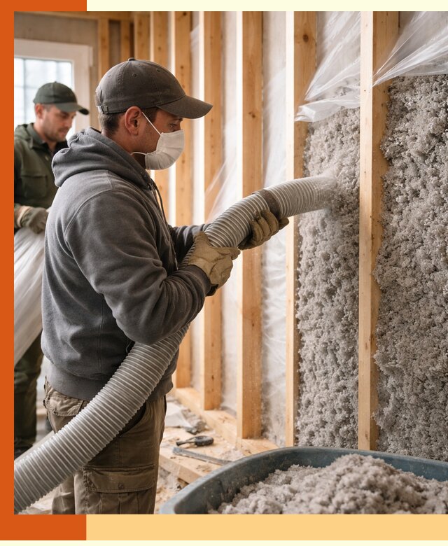 Утепление каркасного дома эковатой в Белове — качественно и надолго