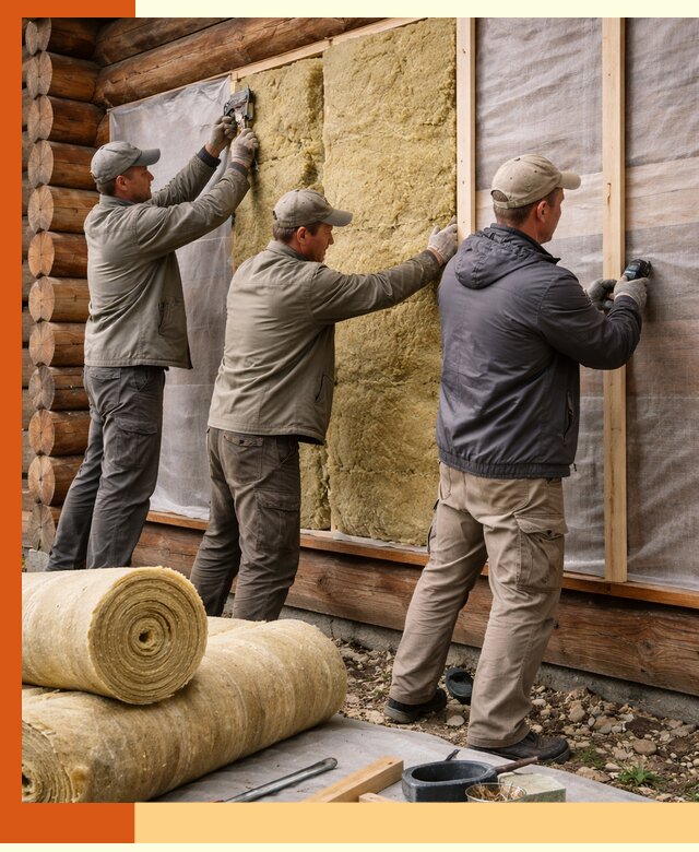 Утепление деревянного дома в Белове эффективными технологиями