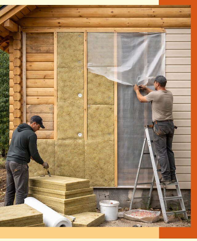 Утепление дома из бруса в Белове от 4072 руб./м2 — работы под ключ | ТепломастерБлв