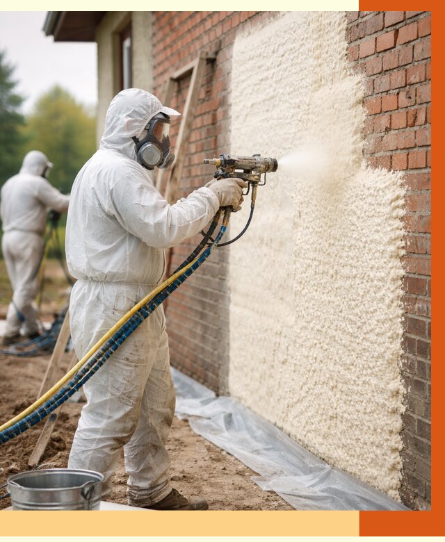 Утепление кирпичного дома ППУ в Белове под ключ от 7058 руб. | ТепломастерБлв