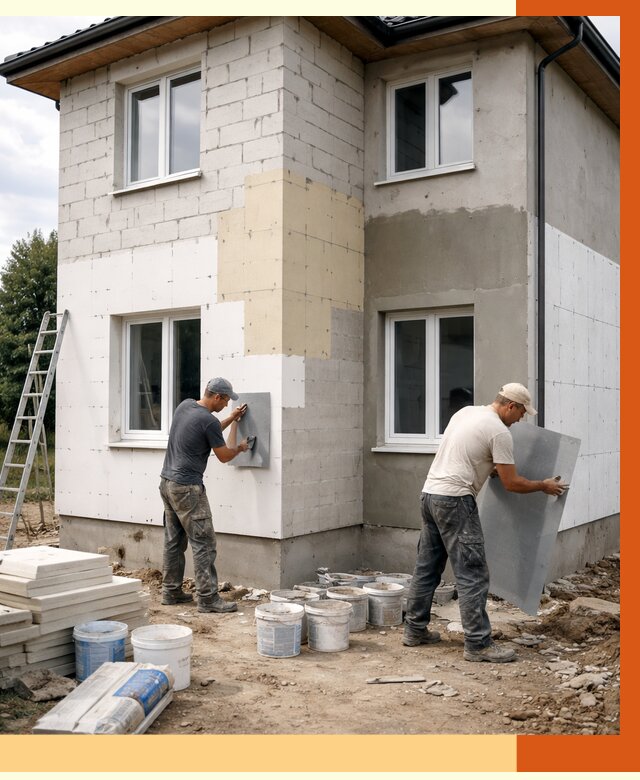 Утепление дома из газобетона в Белове от 4561 руб./м² — заказать у ТепломастерБлв