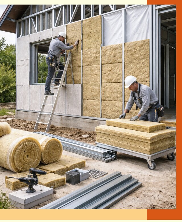 Утепление дома из ЛСТК в Белове от 5647 руб./м² — профессионально | ТепломастерБлв