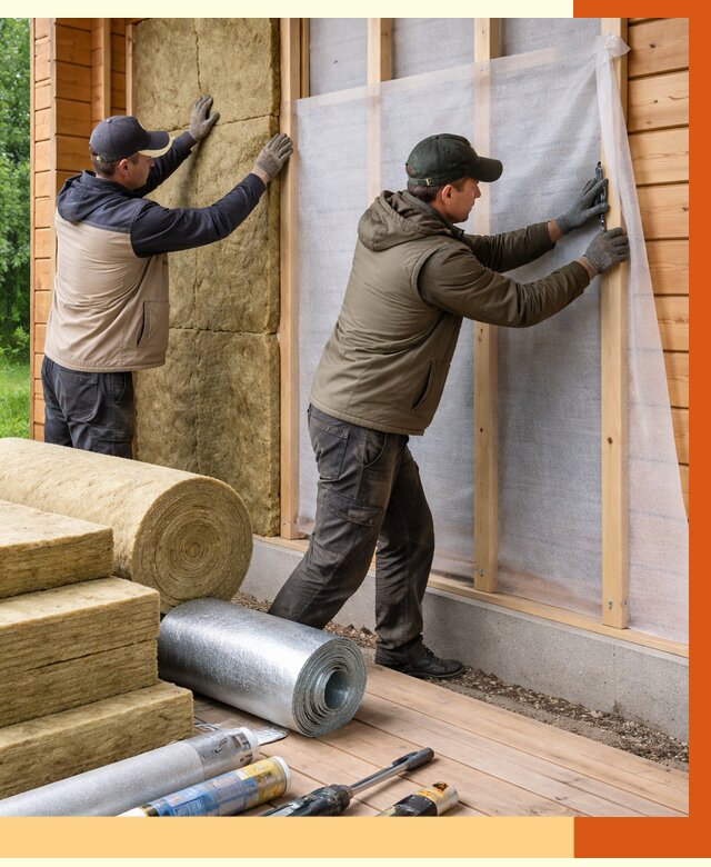 Утепление дома из двойного бруса в Белове от 5212 руб./м² — ТепломастерБлв под ключ