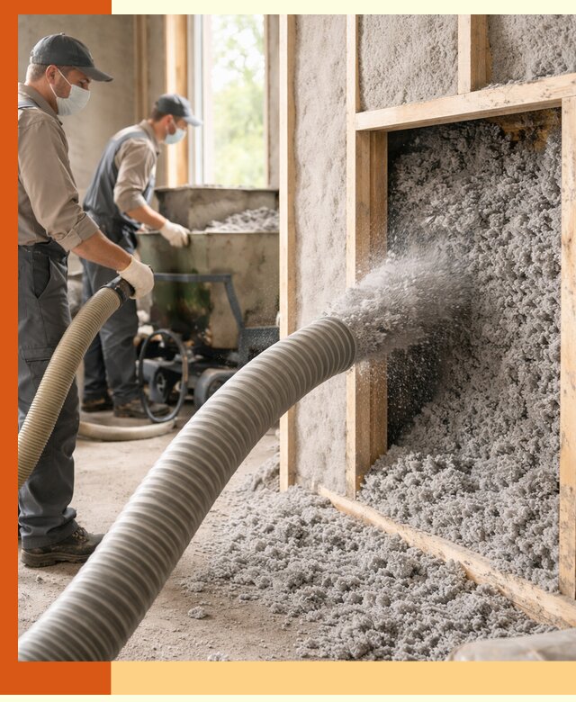 Утепление коттеджа эковатой в Белове с гарантией качества