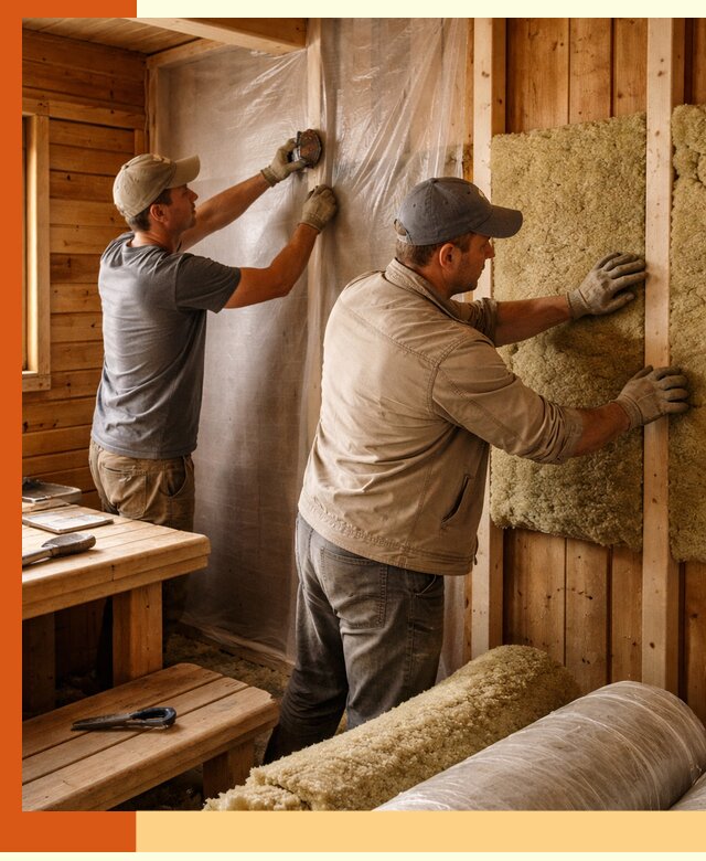 Утепление бани изнутри в Белове качественно и недорого