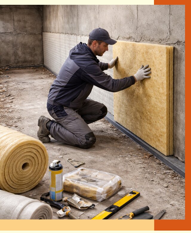 Утепление фундамента изнутри в Белове от 4561 руб./м2 — работы под ключ | ТепломастерБлв