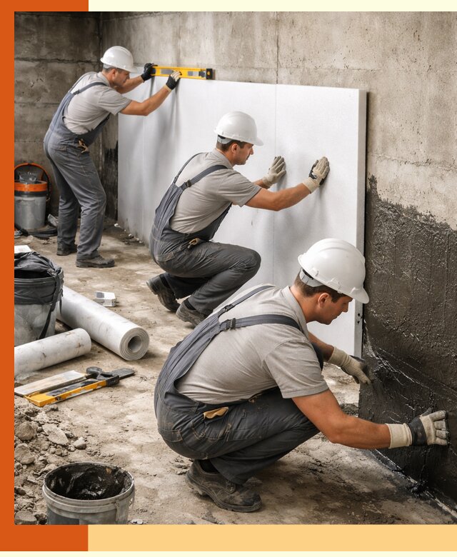 Утепление фундамента изнутри профессионально в Белове