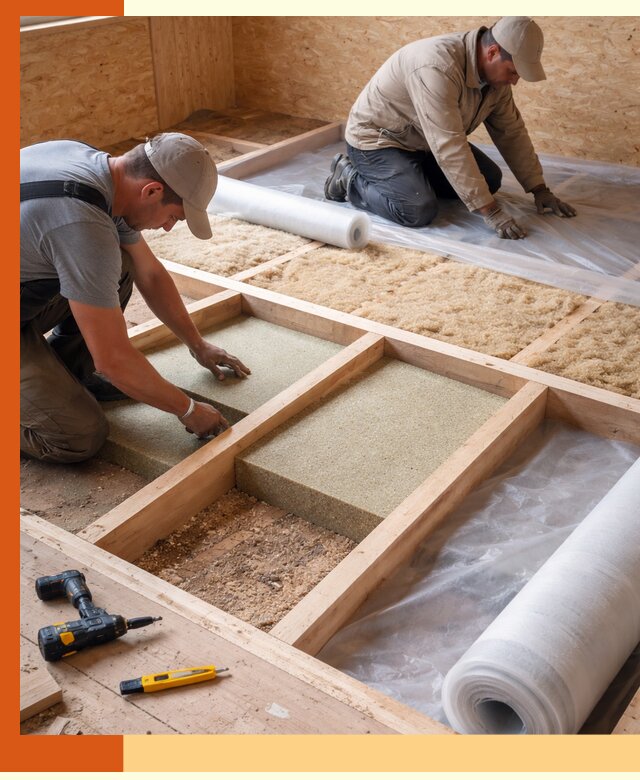 Профессиональное утепление деревянного пола в Белове