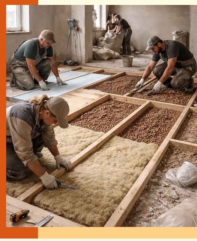 Утепление перекрытий жилых и промышленных зданий в Белове