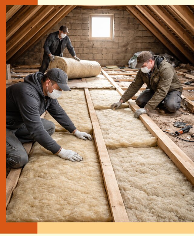Утепление чердака в Белове — профессиональная теплоизоляция кровли