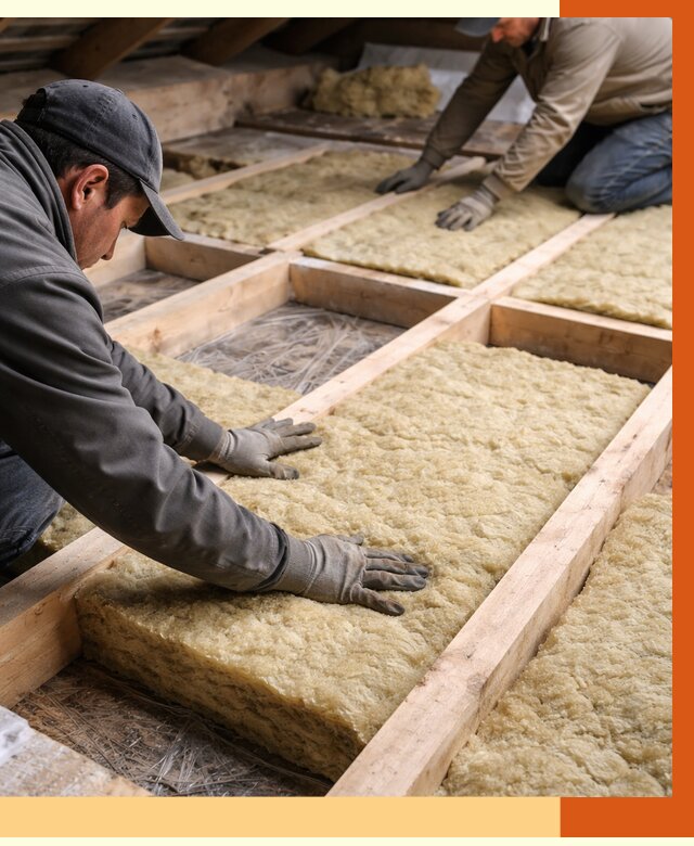 Утепление чердака минватой в Белове от 3801 руб/м2 под ключ | ТепломастерБлв