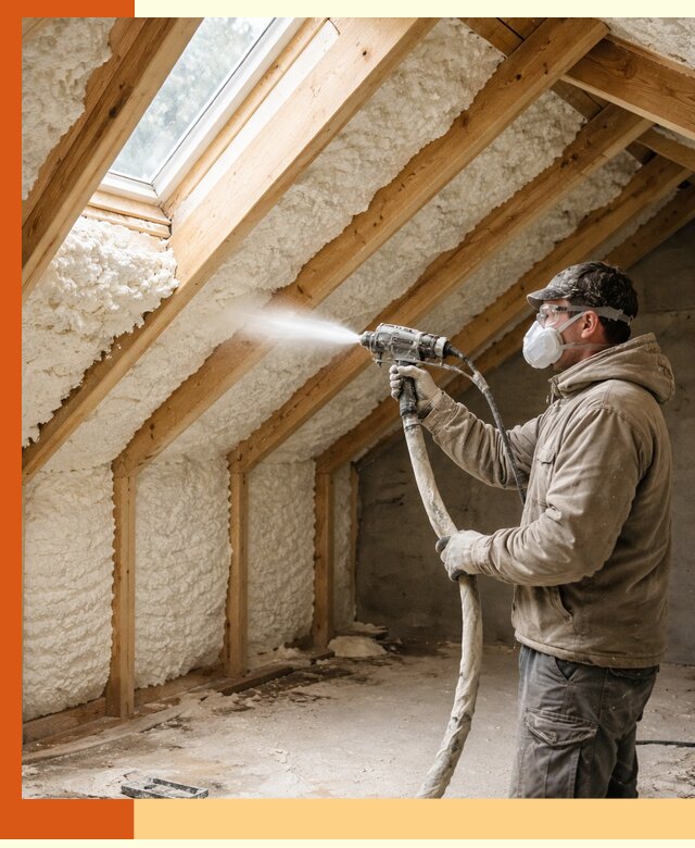 Утепление мансарды ППУ в Белове быстро и надежно