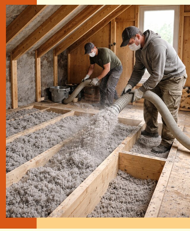 Утепление мансарды эковатой в Белове с гарантией качества