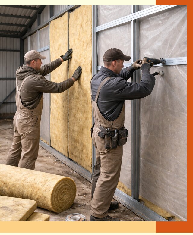 Утепление металлического ангара в Белове от 5158 руб/м2 — услуги под ключ | ТепломастерБлв