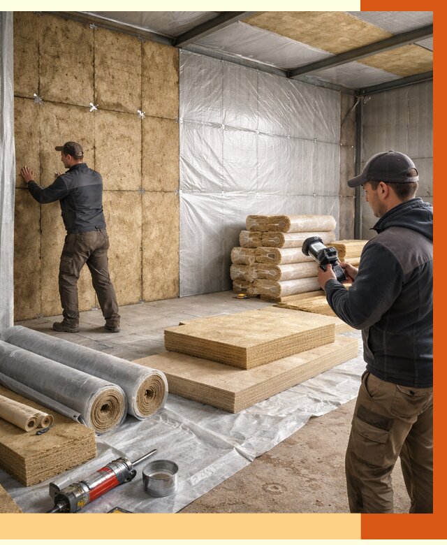 Утепление теплого склада в Белове под ключ от 12488 руб/м² | ТепломастерБлв