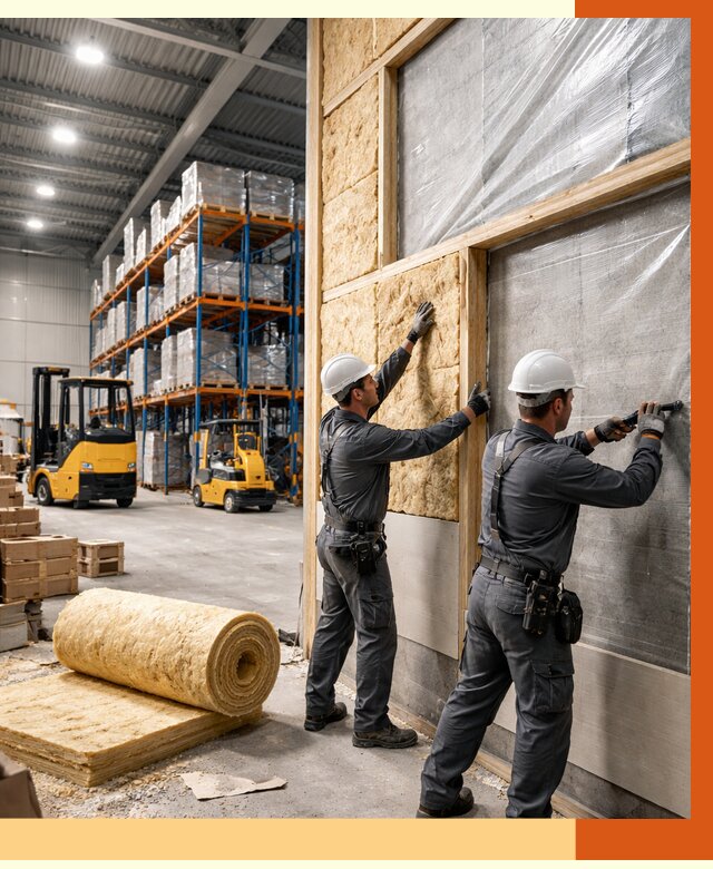 Утепление склада с техникой в Белове от 4561 руб./м2 — комплексно под ключ | ТепломастерБлв