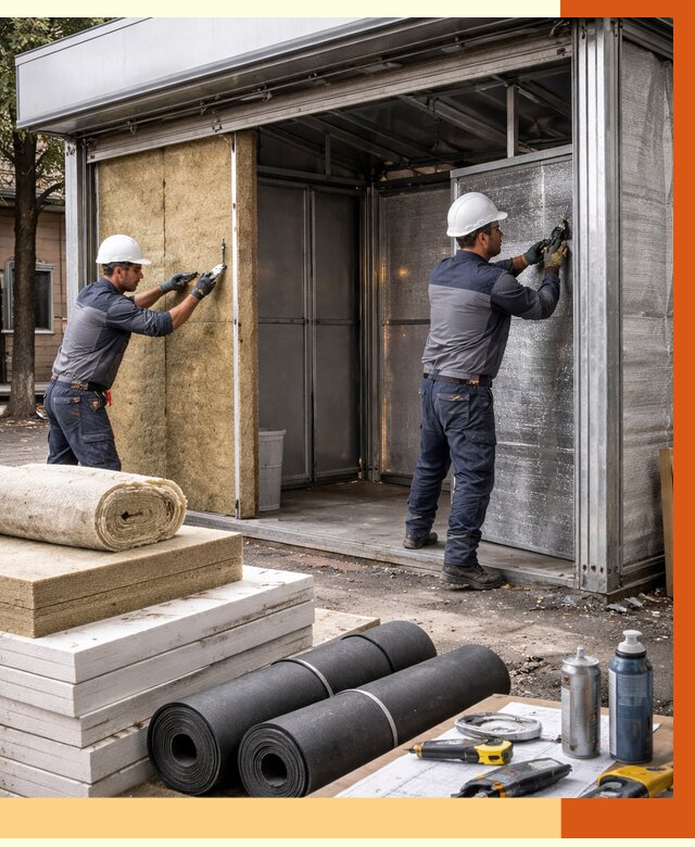 Утепление павильона шаурма в Белове под ключ от 1303 руб. за м² | ТепломастерБлв