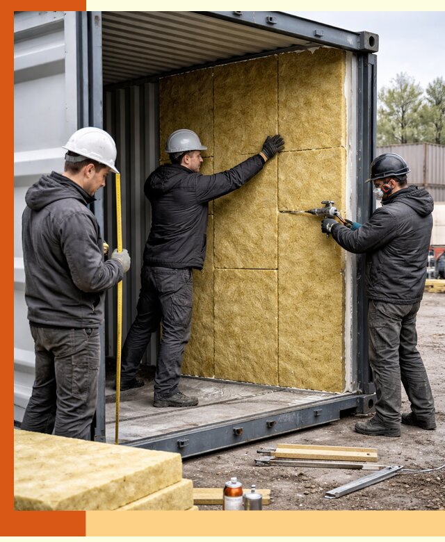 Утепление морского контейнера в Белове: надежная теплоизоляция и защита