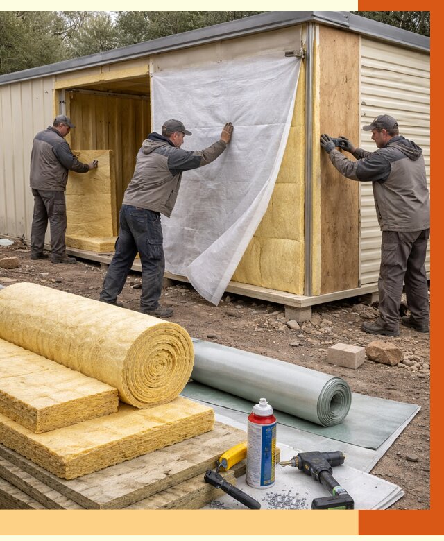 Утепление строительной бытовки в Белове от 13574 руб. под ключ | ТепломастерБлв