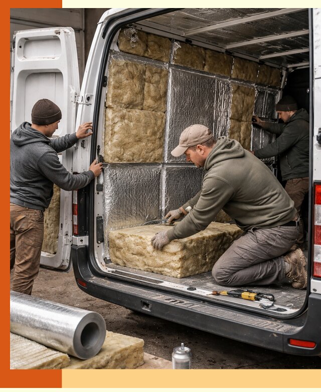 Утепление фургона в Белове: профессиональная теплоизоляция и шумоизоляция