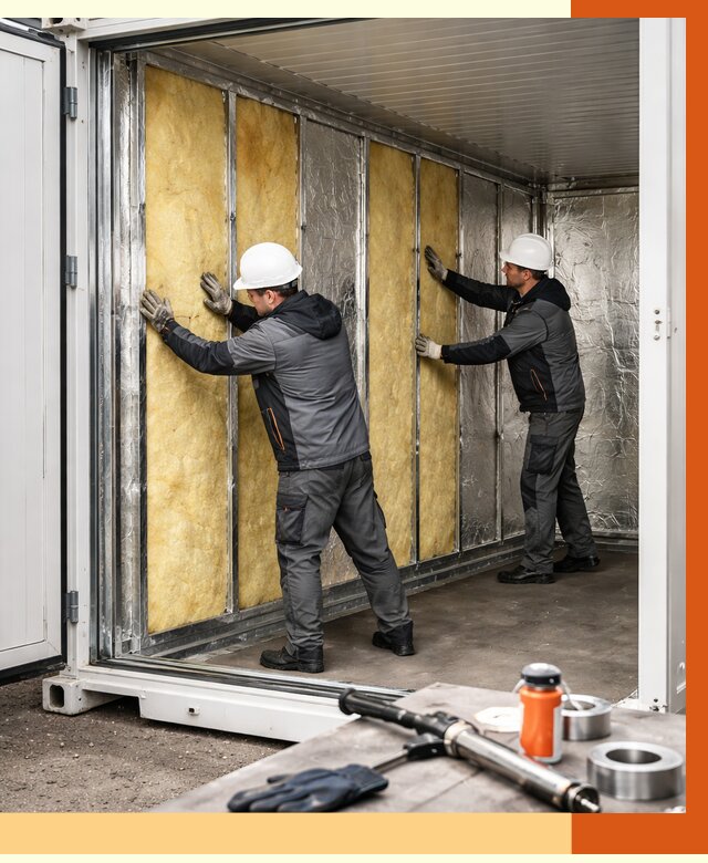 Утепление рефрижераторного контейнера в Белове от 48866 руб./м² | ТепломастерБлв