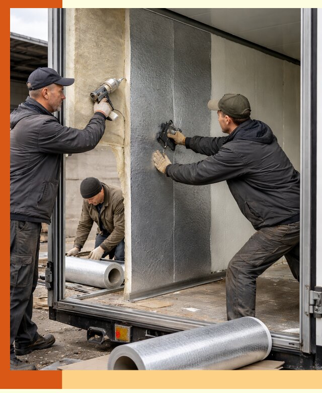 Утепление холодильного кузова в Белове — монтаж и теплоизоляция