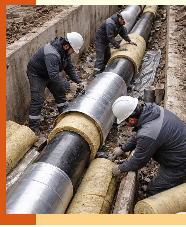 Утепление теплотрассы в Белове: утеплительные работы и материалы