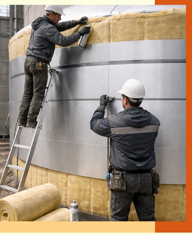 Утепление цистерны в Белове пенополиуретаном от 15746 руб. под ключ | ТепломастерБлв