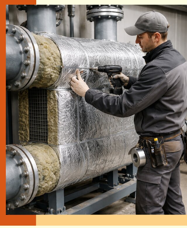 Утепление теплообменника в Белове — профессиональная теплоизоляция оборудования