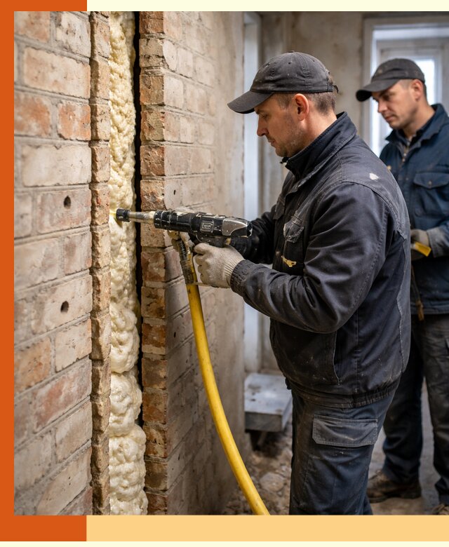 Межстеновое утепление пенополиуретаном в Белове