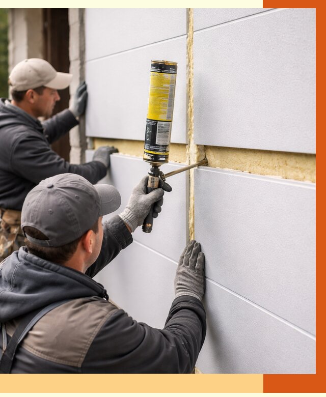 Утепление сэндвич панелей ППУ в Белове от 4561 руб. за м2 | ТепломастерБлв