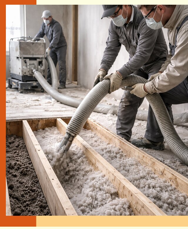 Заполнение полостей межэтажного перекрытия в Белове эффективно и герметично