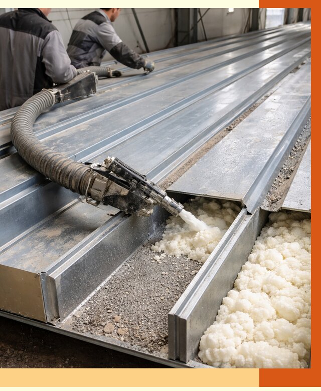 Заполнение пустот кровельных панелей в Белове от 7818 руб. под ключ | ТепломастерБлв