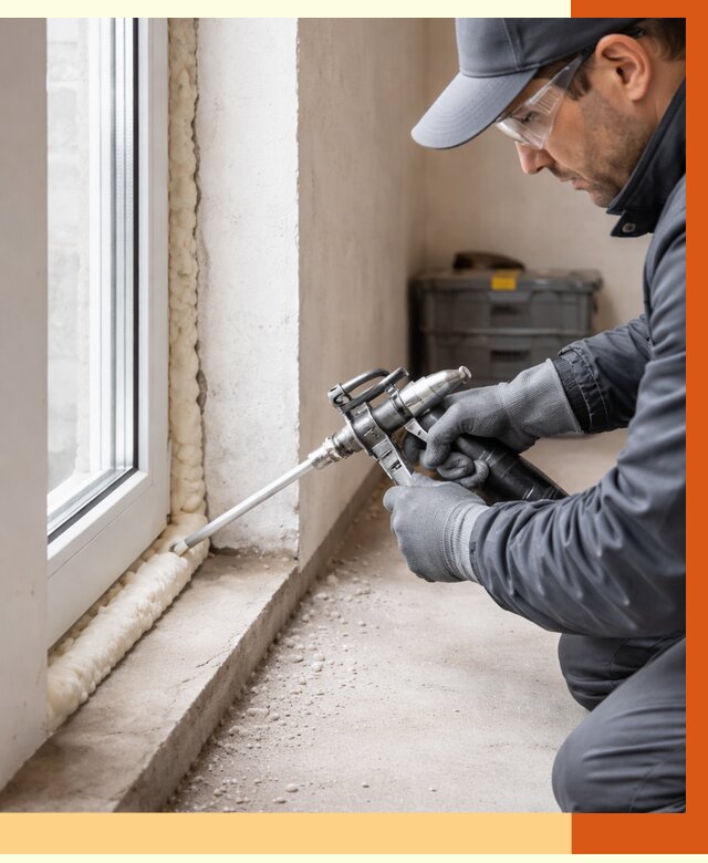 Герметизация стыков ППУ в Белове от 1792 руб. за м2 — утепление примыканий под ключ | ТепломастерБлв