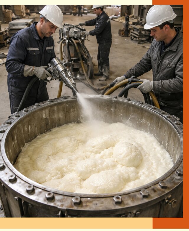 Заливка ППУ в емкости в Белове от 7873 руб. — утепление емкости под ключ | ТепломастерБлв