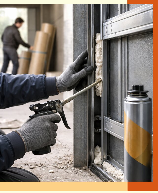 Заполнение пустот ворот в Белове от 4887 руб. — заливка ППУ, утепление под ключ | ТепломастерБлв