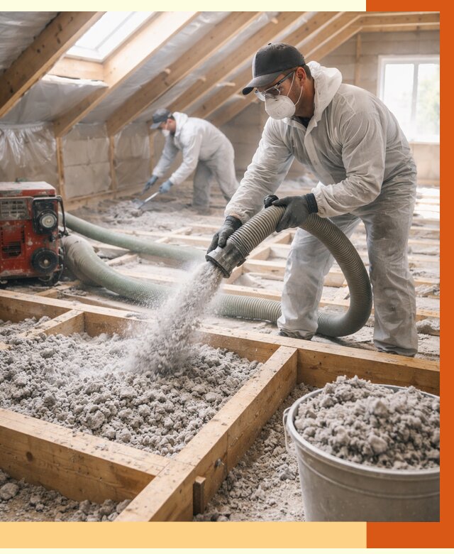 Утепление эковатой в Белове от 3203 руб./м2 — монтаж и задувка | ТепломастерБлв