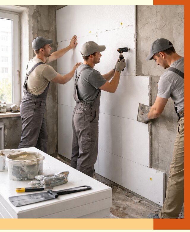 Утепление пенопластом домов и стен в Белове от 2009 руб. — ТепломастерБлв