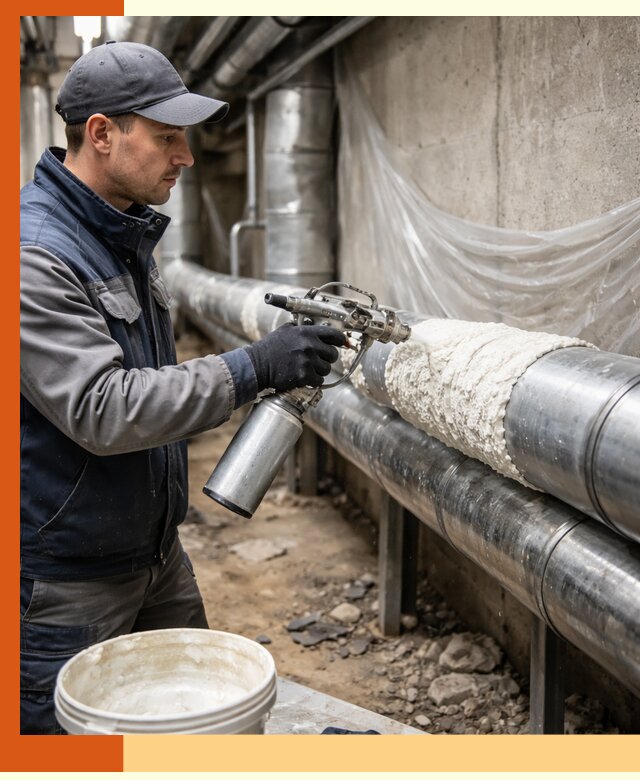 Утепление труб жидкой теплоизоляцией в Белове