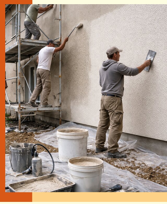 Утепление фасада жидкой пробкой в Белове