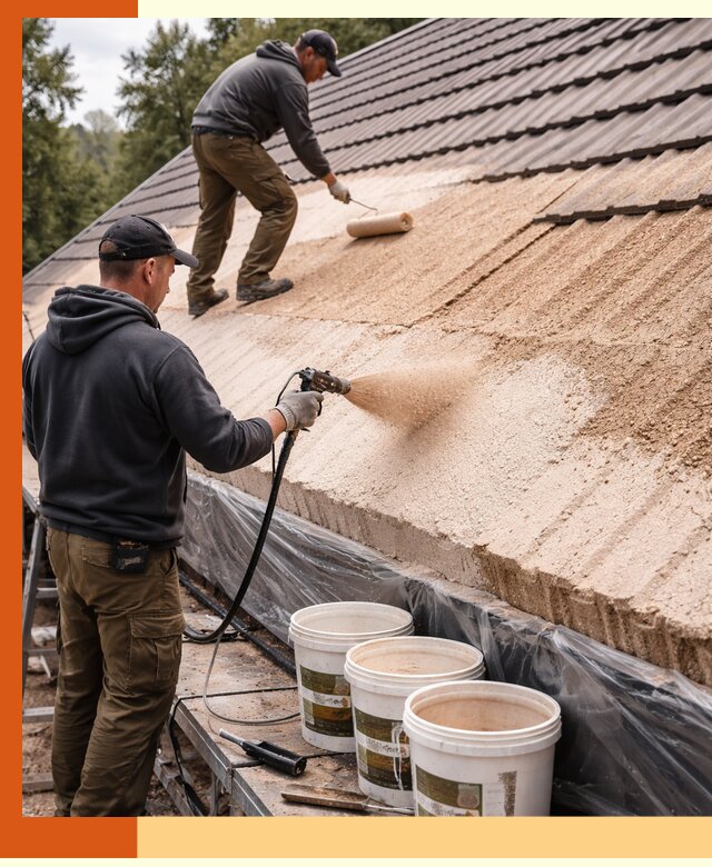 Утепление кровли жидкой пробкой в Белове для домов и зданий