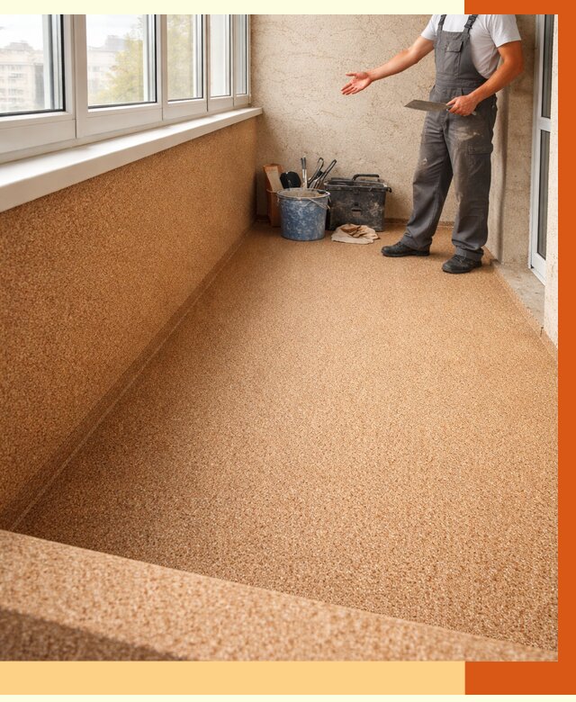 Утепление балкона жидкой пробкой в Белове от 3964 руб/м² под ключ | ТепломастерБлв