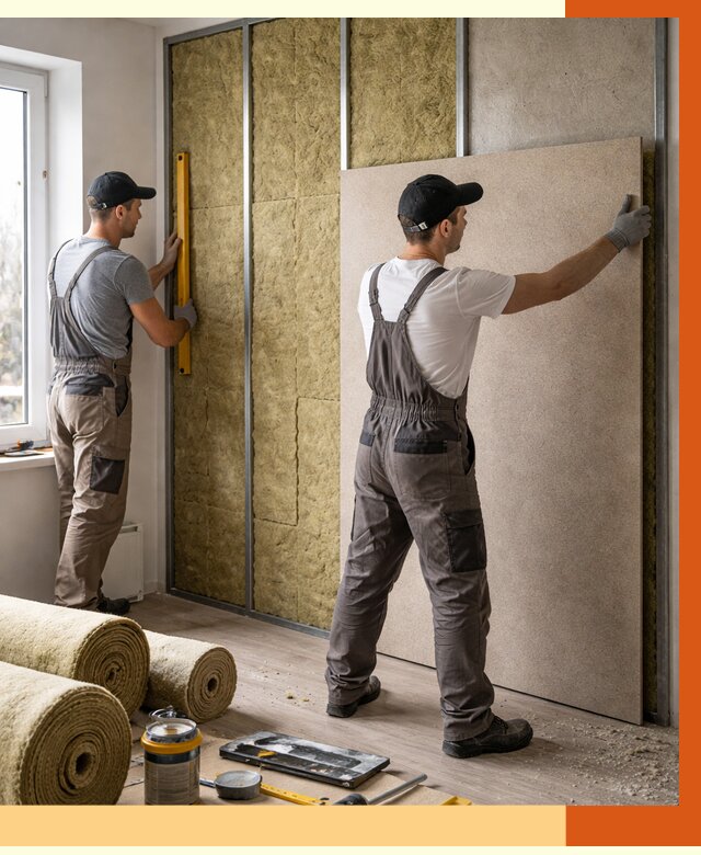 Шумоизоляция стен в Белове от 4887 руб/м2 — звукоизоляция стен под ключ | ТепломастерБлв