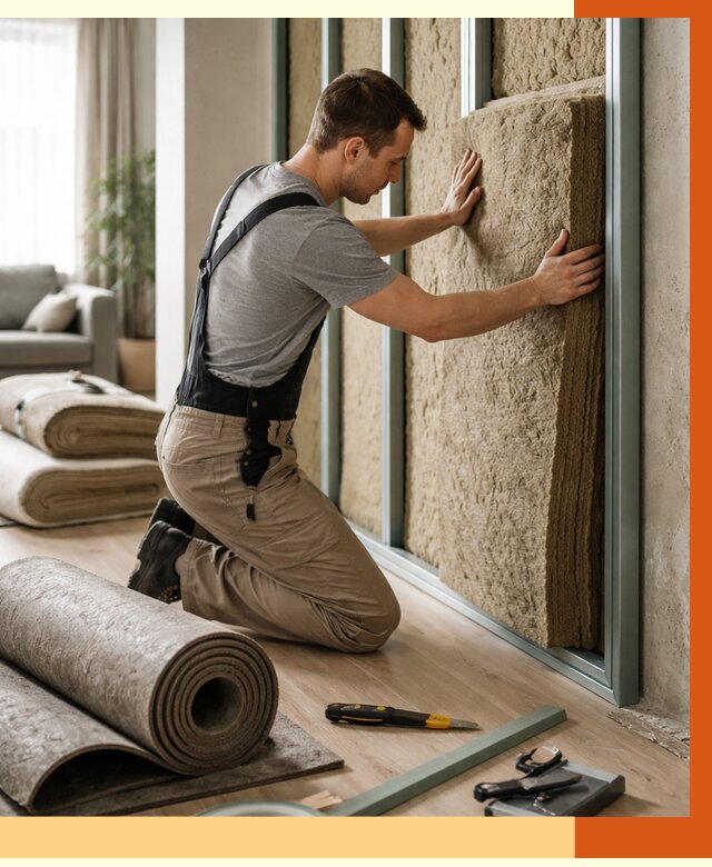 Шумоизоляция перегородок в Белове от 1792 руб. за м2 — ТепломастерБлв