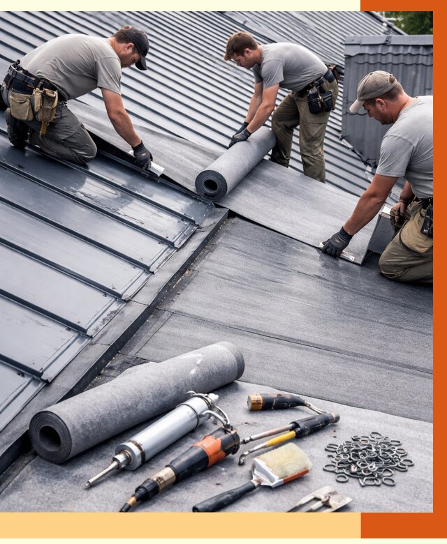 Гидроизоляция металлической кровли полимочевиной в Белове от 9230 руб. | ТепломастерБлв