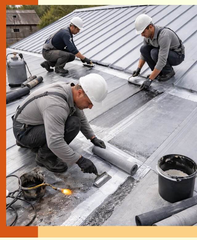 Гидроизоляция металлической кровли с гарантией в Белове