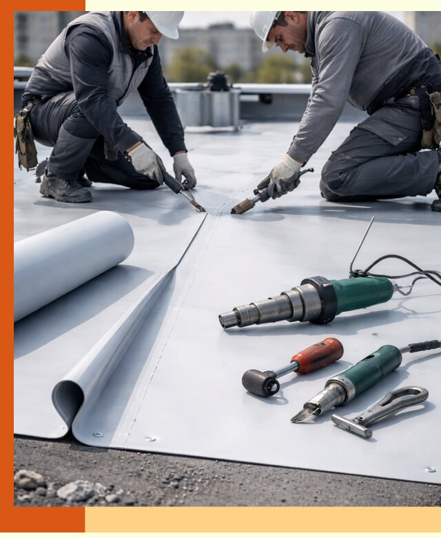Гидроизоляция мембранной кровли в Белове: монтаж и ремонт быстро
