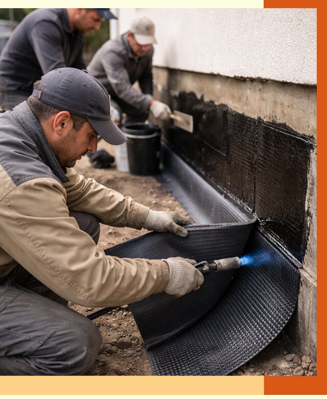 Гидроизоляция цоколя и отмостки в Белове от 9230 руб. — ТепломастерБлв